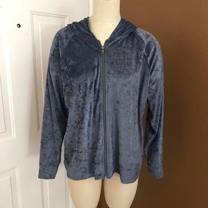 Velvet Zip Up Jacket